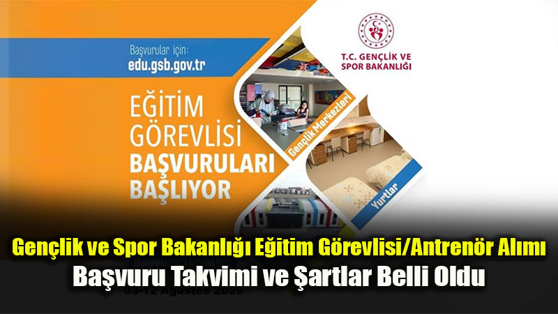 GSB E�itim Y�netim Sistemi (EYS) E�itim G�revlisi Ba�vurular� Ba�l�yor!